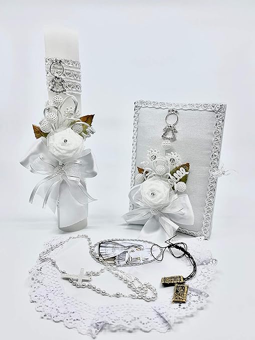 first communion candle set girl