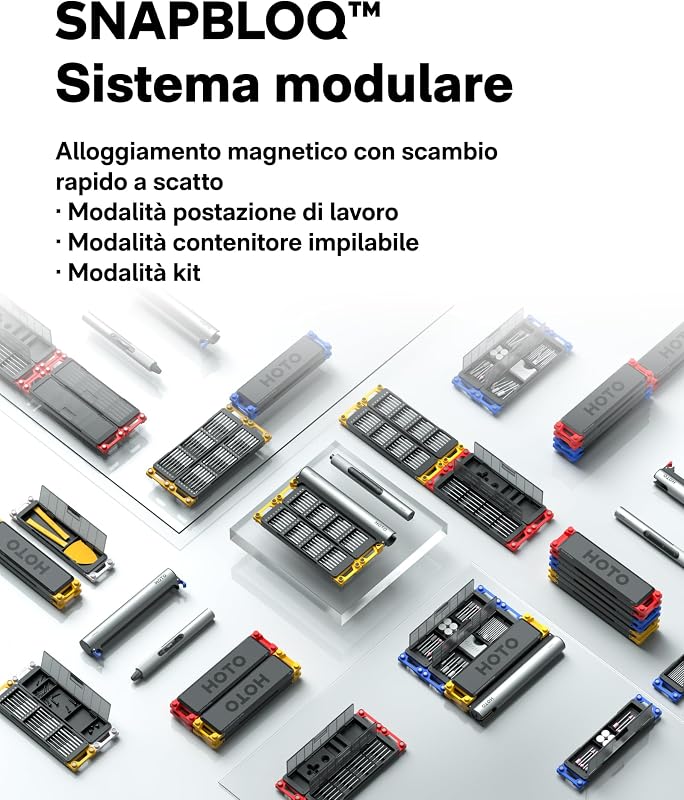 SNAPBLOQ D-A03 Mini Trapano a Batteria con 20 punte, Trapano a Mano Senza Fili a 3 velocità, Luci LED, Set di Trapani Elettrici per la Realizzazione di Gioielli, Resine, Legno, Plastica, DIY