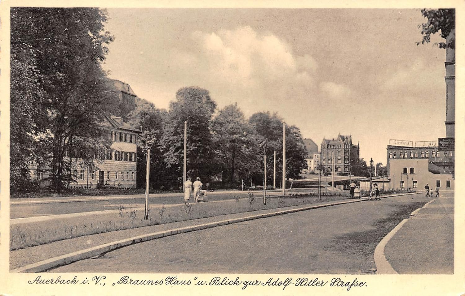 Averbach Braunes Haus Blick Zur Adolf Hitler Strafse Austria