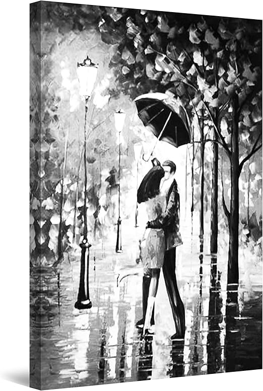 Amazon Com Startonight Canvas Wall Art Black And White Abstract