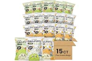 CauliPuffs - Corn, Rice, and Cauliflower Gluten Free Puffed Snack (15 x 0.75oz Bags, Variety Pack)