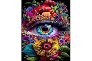 ajepon Eye Paint by Numbers for Adults-Eyes Paint by Number on Canvas Without Frame,DIY Oil Painting for Home Wall Decor Gift(16x20inch)