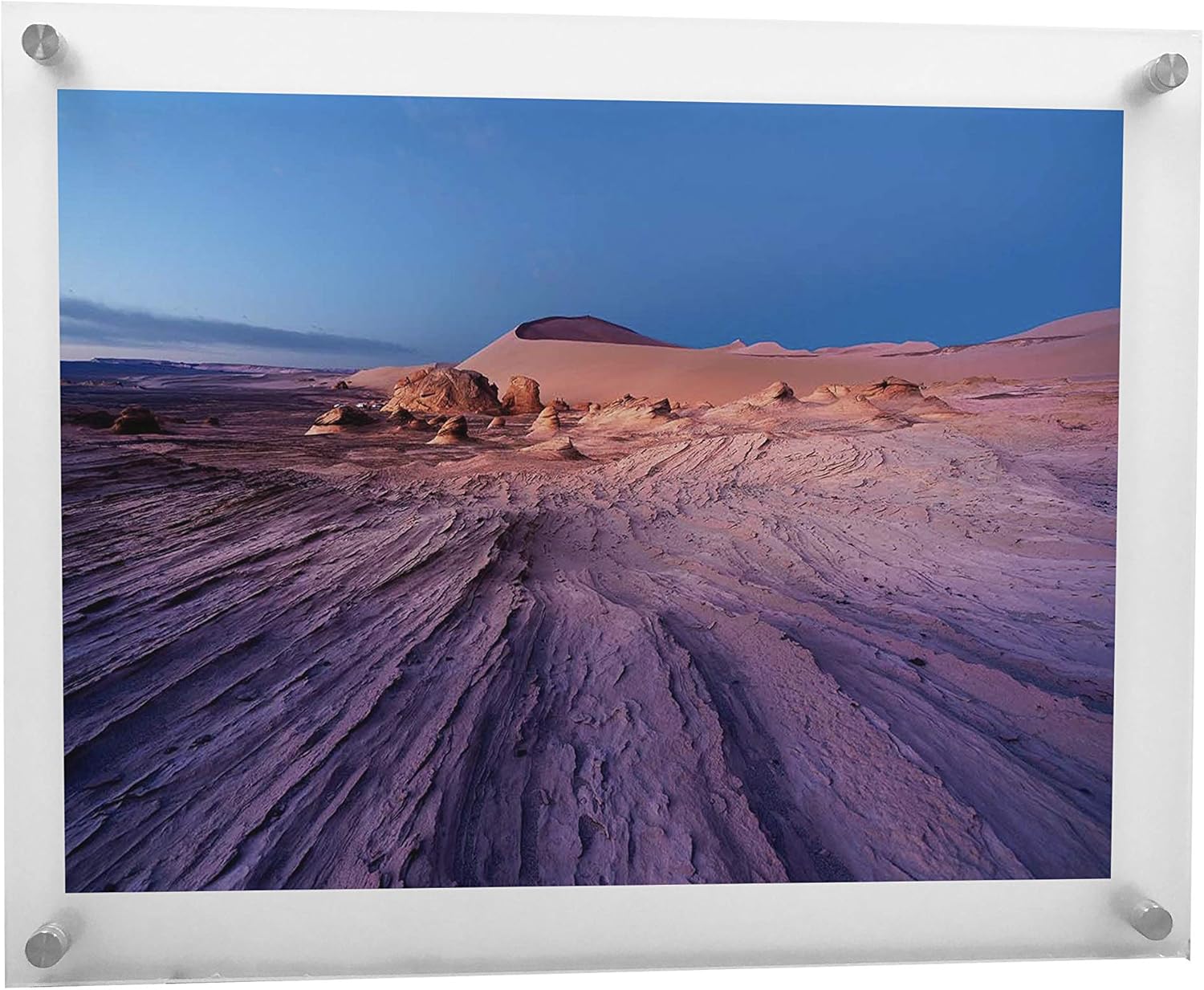 5x7 Wall Mounted Acrylic Frameless Photo Frame Clear