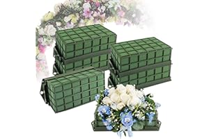 TCAIRG 6 Pack Floral Foam Cage Flower Holder with Floral Foam for Fresh Flower Foam Cage for Flower Arrangements, Wedding Table Centerpiece, Home and Garden Decorations, 11.6 x 4.6 x 3.1 Inch