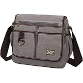Sunsomen Canvas Messenger Bag Satchel Bag Crossbody Bag Shoulder Bag 14inch With Water Pocket