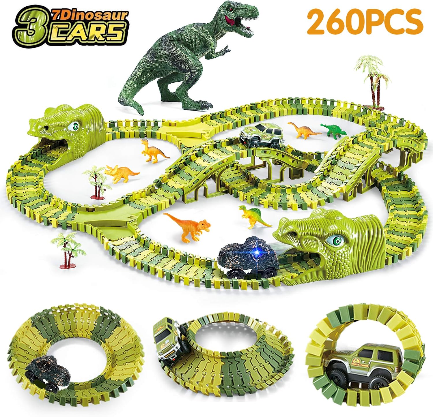 burgkidz Dinosaur Kids' Play Car Race Tracks - Image 3