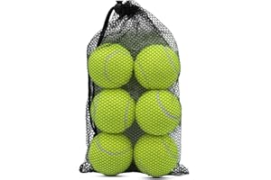 SHYUJAJIE Tennis Balls, 6 Pack Training Tennis Balls,High Elasticity Practice Balls for Beginner, Playing Balls for Dogs
