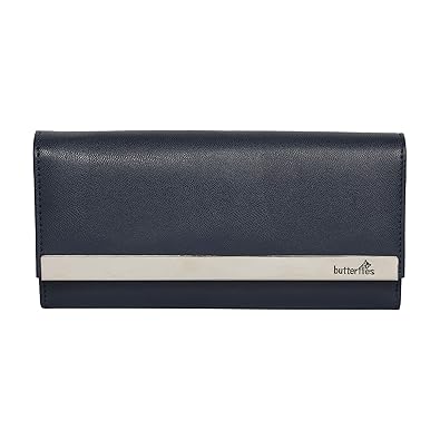 Butterflies Women Wallet (Navy Blue) (BNS 2437NBL)
