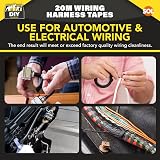 SOL 2 Pack 20m Black Cloth Tape Wiring Loom Harness Binding Felt for Cars view 7