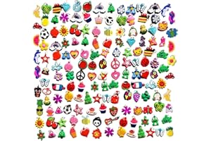 ORANGETAG Flydem Rubber Loom Band Silicone Charm, Bracelet Charms,Loom Rubber Bands Charms,Bracelet Pendant,(105pcs)
