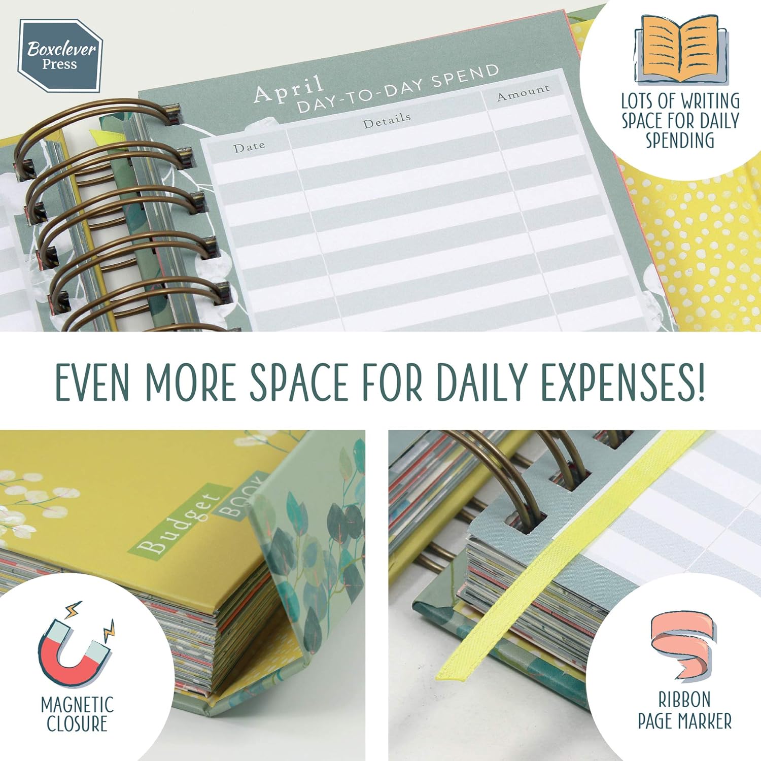 Boxclever Press Portable Budget Planner with Pockets. Bill Organizer with Expense Trackers. Take Control of Your Personal Finances with This Undated Monthly Planner. Compact Size 7 x 4.5ins : Office Products