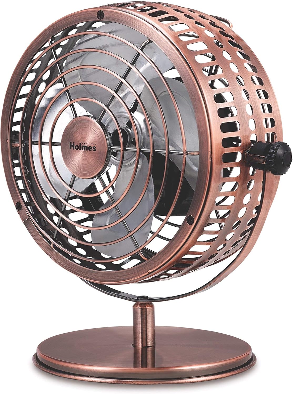 Holmes Heritage Desk Fan 6-inch Brushed Copper (Renewed)