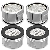 4Pcs Bathroom Faucet Aerator Replacement - 15"/16" 24mm Kitchen Bathroom Sink Attachment High Flow Aerator for Sink Faucet Aerators M24 Male Thread