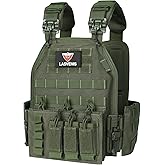 LASVENIS Quick Release Tactical Vest Lightweight Vests Adjustable Tactical Vest for Outdoor Training