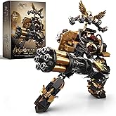 HIGH GODO Luna Wolf Mech Robot Transforming Building Blocks Set for Adults, Warrior Justice Hero Mech Model Building Kit, Cool Creative Robots Toys Gift for Teens, 643 Pieces