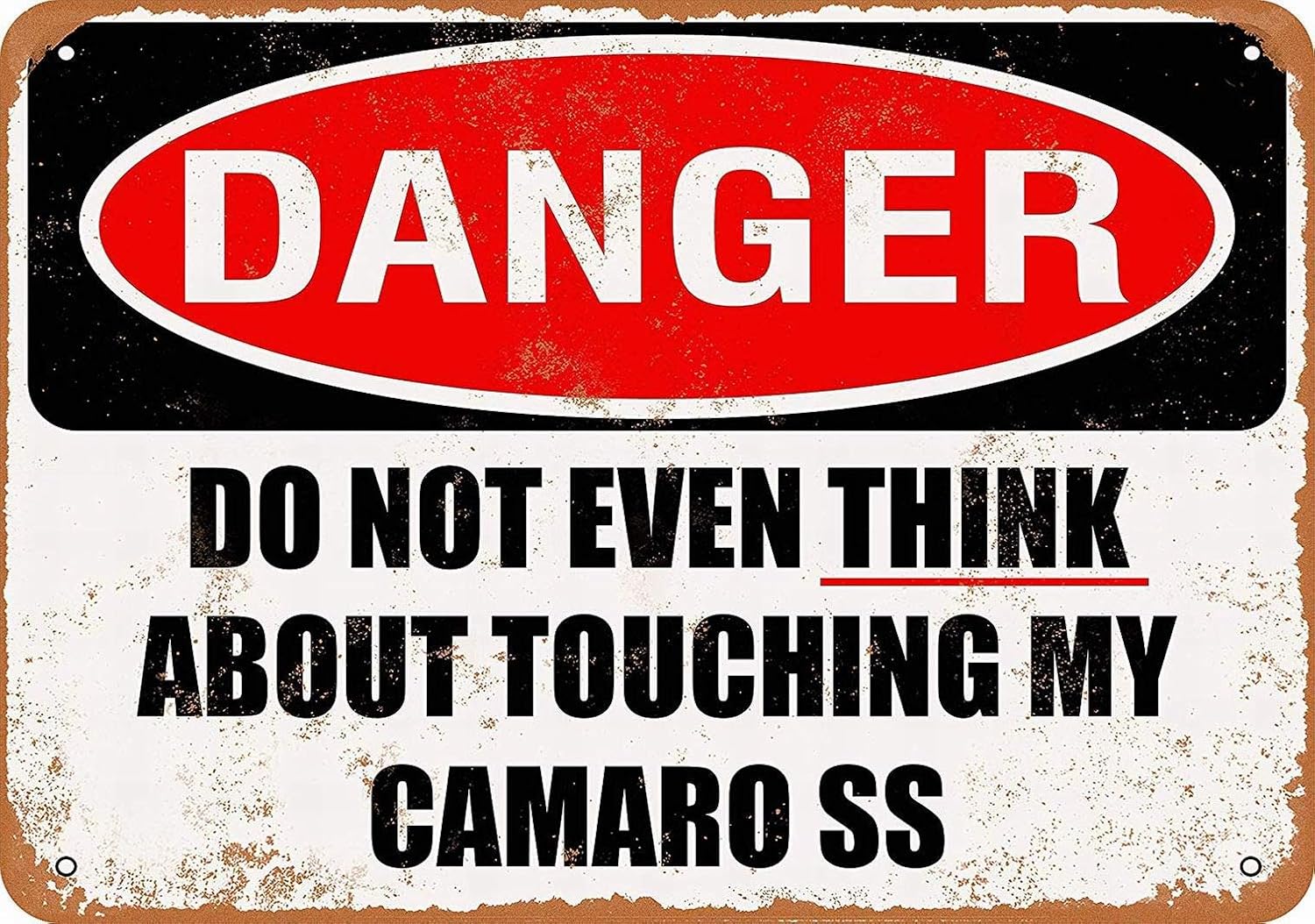 PaBoe Wall Decor Sign 12x16 Do Not Touch My Camaro SS Plaque Sign Dining Room Tin Art