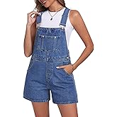 Skirt BL Denim Overall Shorts for Women Casual Adjustable Straps Bib Jean Short Overalls Shortalls with Pockets Summer