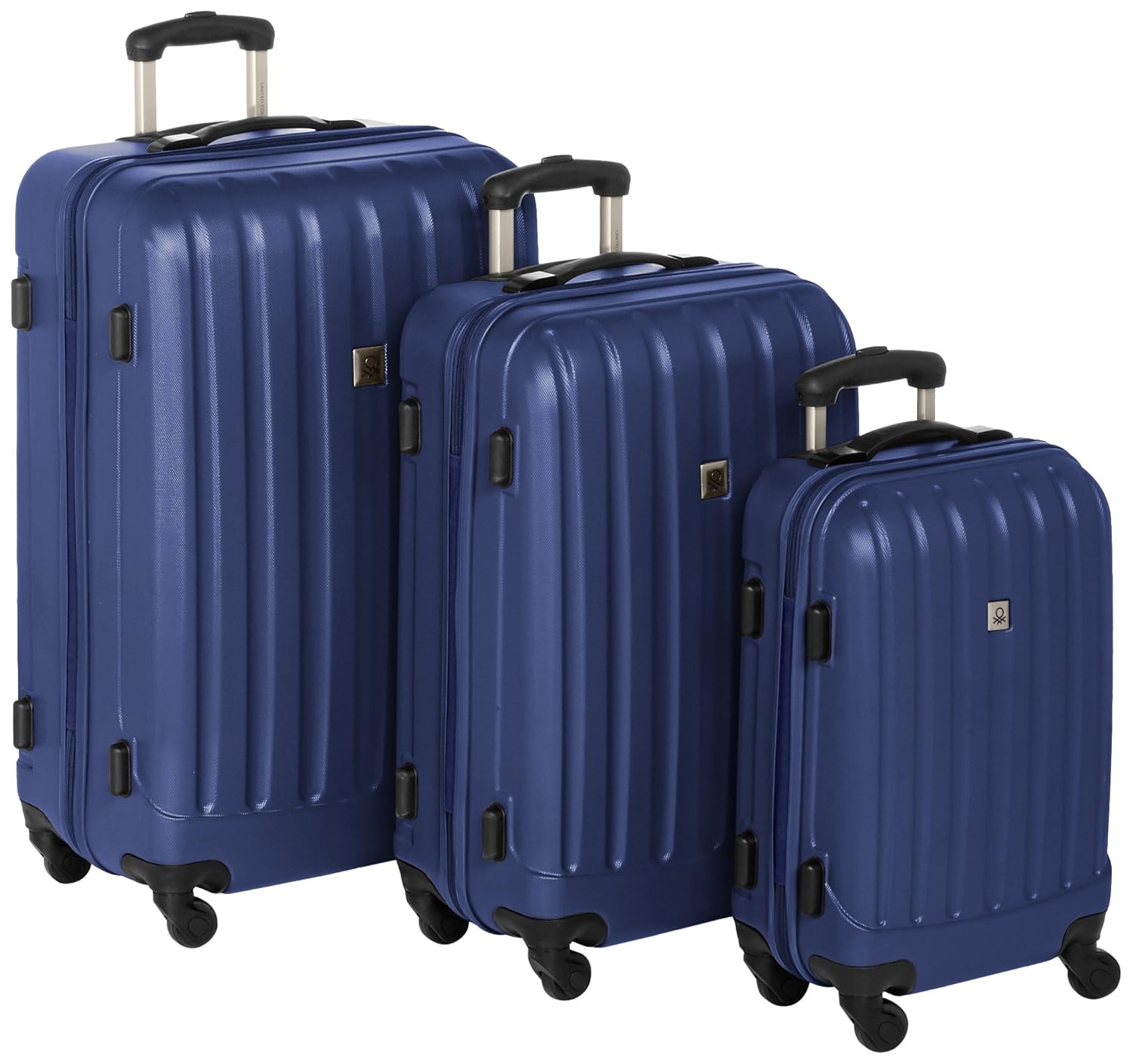 Benetton Lote de 3 Maletas Con Ruedas SCANNER_57A74134_AZUL ...