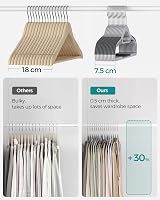SONGMICS 30 Pack Plastic Hangers Non-Slip 0.5 cm Thick 42 cm view 5
