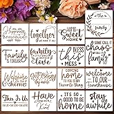 Family Stencils for Painting on Wood 8” Family Words Stencil Drawing Templates for Wood Sign Fabric DIY Crafts Decor