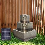 BTGGG Solar Powered Garden Water Fountain 3 Tier LED Lights Water Feature view 9