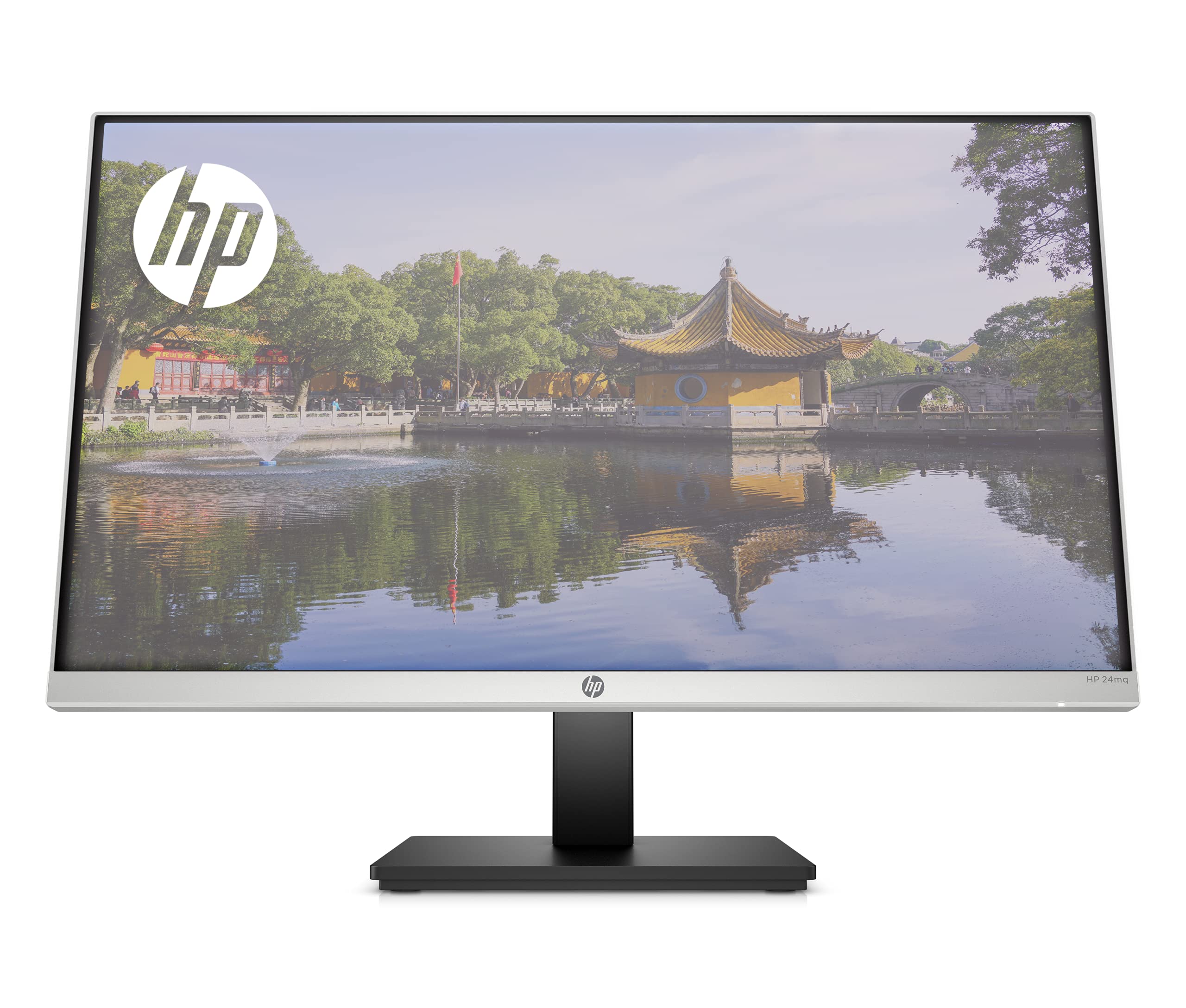 HP 24mq Quad HD (2560 x 1440) 23.8 Inch Monitor with Height Adjustable Stand (1 VGA, 1 HDMI) - Silver/Black — image 1