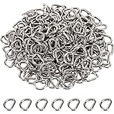 BTYMS 150 Pieces Metal D Rings 3/8 Inch(10mm), Multi-Purpose Non Welded D Ring for Purse, Keychains Belts, Dog Collar, Buckle Strap Sewing Accessories