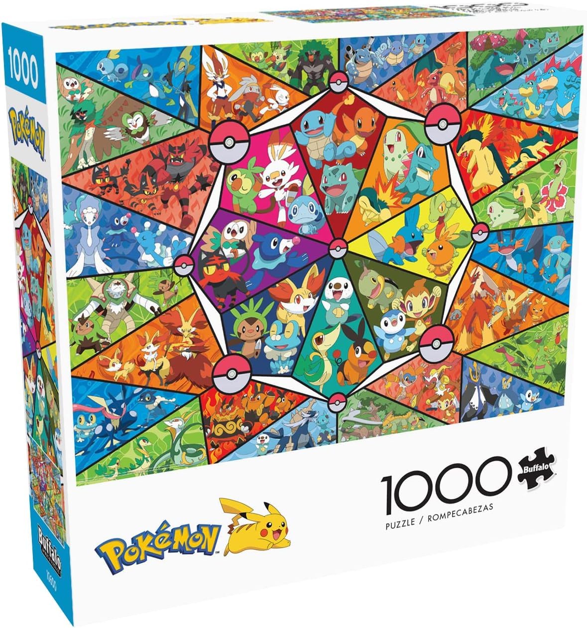 Buffalo Games - Pokemon - Stained Glass Starters - 1000 Piece Jigsaw Puzzle