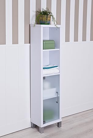 Intradisa 8902 - Badezimmerregal mit DREI Innenbrettern, weiß
