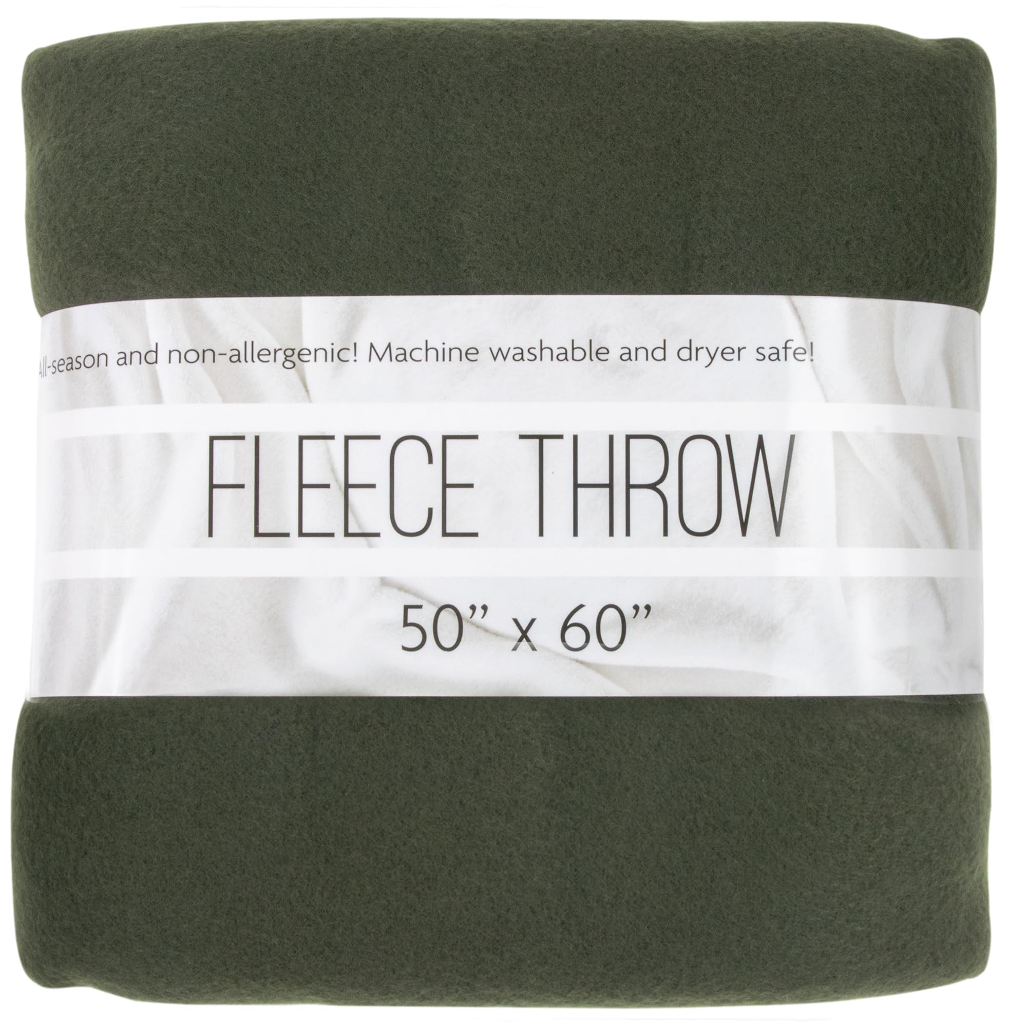 Photo 1 of 50x60 Throw Blankets, Ultra Soft Hypoallergenic Fleece Fall Throw Blanket for Livingroom, Couch, Chair, Bed, Olive Green