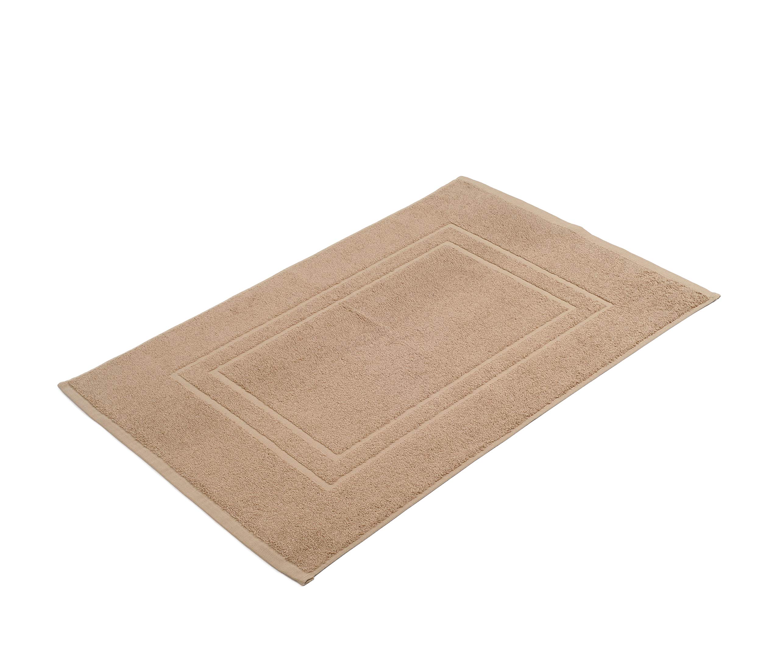Gözze - Bath Mat, Set of 2, 100% Cotton, 50 x 70 cm - Cappuccino