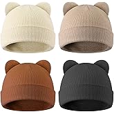 Jeyiour 4 Pcs Cute Preemie Hats Winter Warm Premature Baby Beanie Thermal Knit Cute Preemie Caps for Nicu Hospital Boys Girls