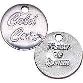 Nosce Te Ipsum "Know Thyself" Cold Coin, 1 Coin (Picture is Front and Back) | Collectible metal coin, "Know Thyself" design, gift or keepsake, durable finish
