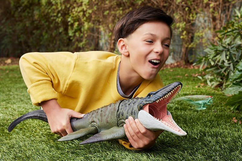 Jurassic World Mosasaurus à mâchoires puissantes et Mini Dinosaure
