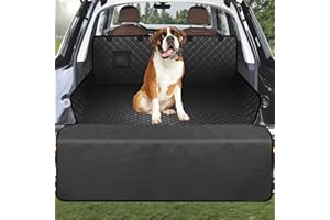 Dog Trunk Cargo Cover with Bumper Flap Protection, FLYZCKJ Oversized 135x230cm Car Seat Cover Waterproof Nonslip Pet SUV Carg