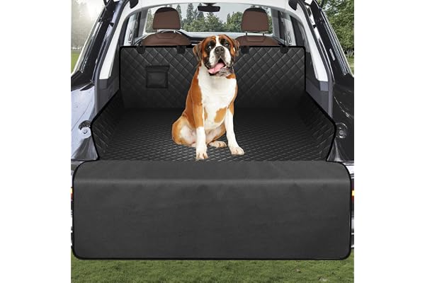 Dog Trunk Cargo Cover with Bumper Flap Protection, FLYZCKJ Oversized 135x230cm Car Seat Cover Waterproof Nonslip Pet SUV Carg