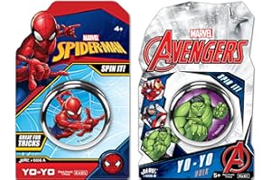 JA-RU Marvel Avengers Toys YoYo Toy (2 Units Spiderman & Hulk) Fidget Toy Superheroes Spiderman & Hulk Kids Yoyo Beginner String Trick Kids Yo-Yo Game Fidget Toys for Boys Spid-Hulk-6806-2