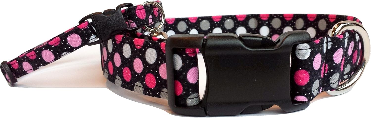 grey and pink dog collar