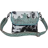 Myra Bag Turquoise Fleurs Leather & Hairon Bag S-3826