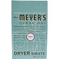 Mrs. Meyer's Clean Day Dryer Sheets, Basil, 80 ct