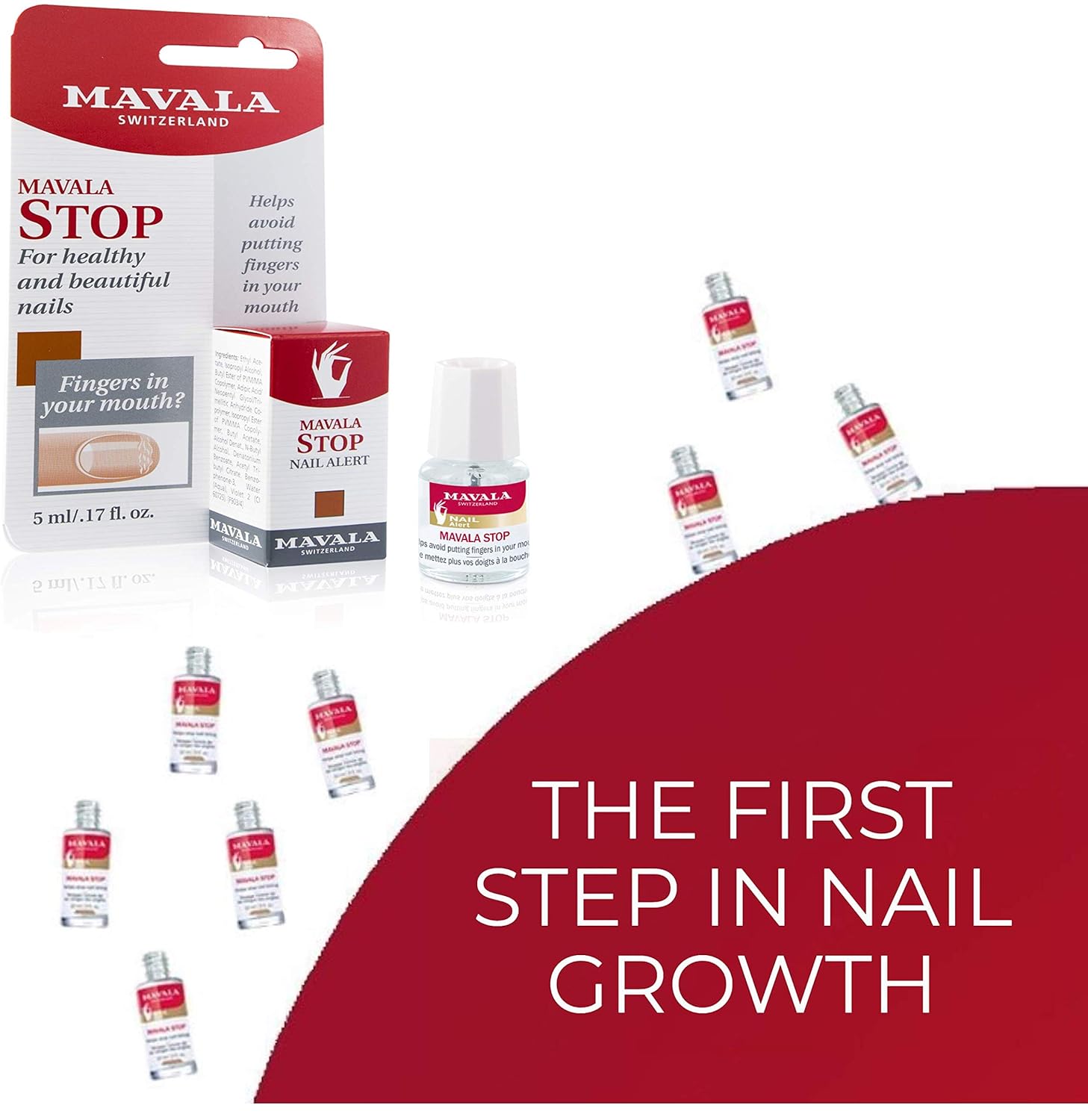 Mavala Stop Deterrent Nail Polish Treatment | Nail Care to Help Stop Putting Fingers In Your Mouth | For Ages 3+ | 0.17 oz : Nail Repair Products : Beauty