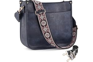 Caitina Crossbody Bag Women Vegan Leather Hobo Handbag Trendy Crossbody Shoulder Bag Purses For Women with 2 Adjustable Strap