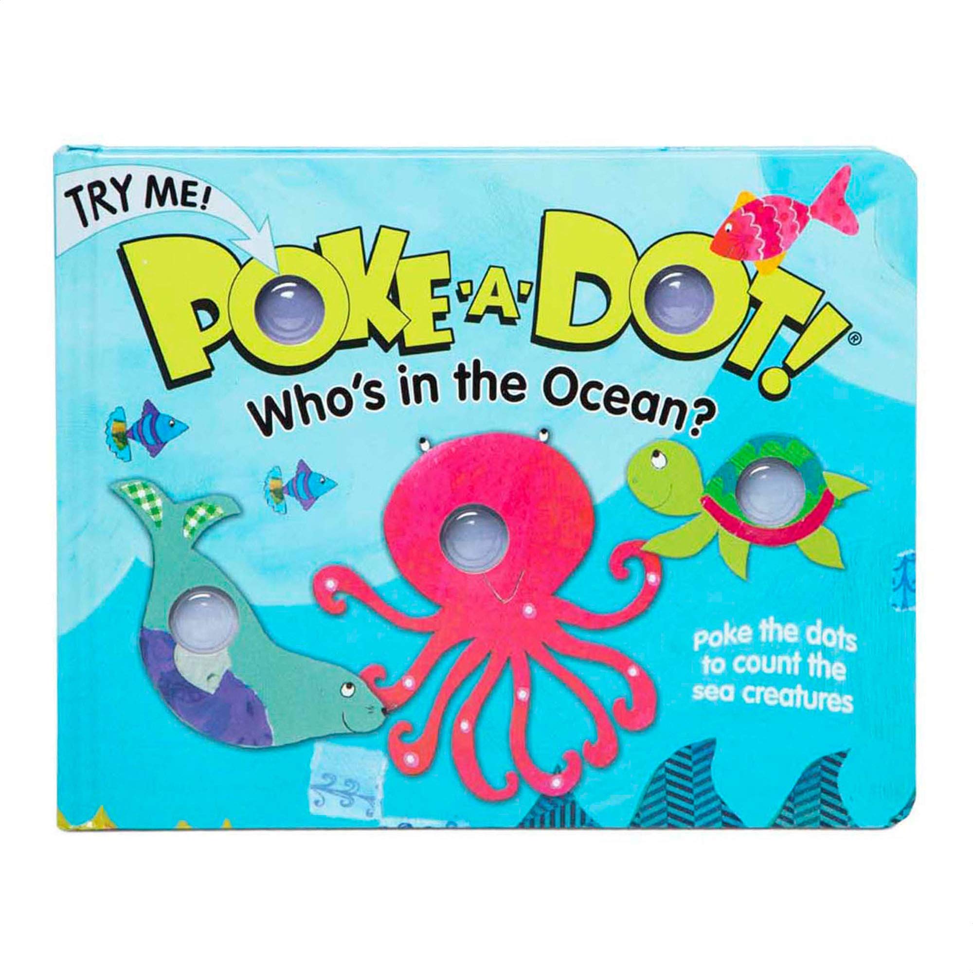 Melissa & Doug Children's Book | Poke-a-Dot: Who’s in the Ocean | Educational Board Book with Buttons to Pop | 3+ | Gift for Girl or Boy