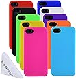 Eco-Fused Soft Silicone Rubber Cases for iPhone SE, 5 / 5S (Yellow, Pink, Hot Pink, Black, Orange, Red, Blue, Purple, White, Light Green) / 1 Microfiber Cleaning Cloth