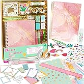 Gifts for Girls Age of 8 9 10 11 12 13 Years Old and Up, DIY Journal Set, Personalized Diary Stuff for Tweens Teens, Decorate Your Planner/Organizer, Journaling Arts Craft Kit. Ideal Toy Age 6-8