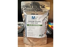 MS FINECHEM Sodium Citrate Powder 11 Ounce - Food Grade, Non-GMO -Emulsifier for Cheese,Spherification,and Molecular Gastronomy Cooking,Thickener,Preserve Foods, 312g