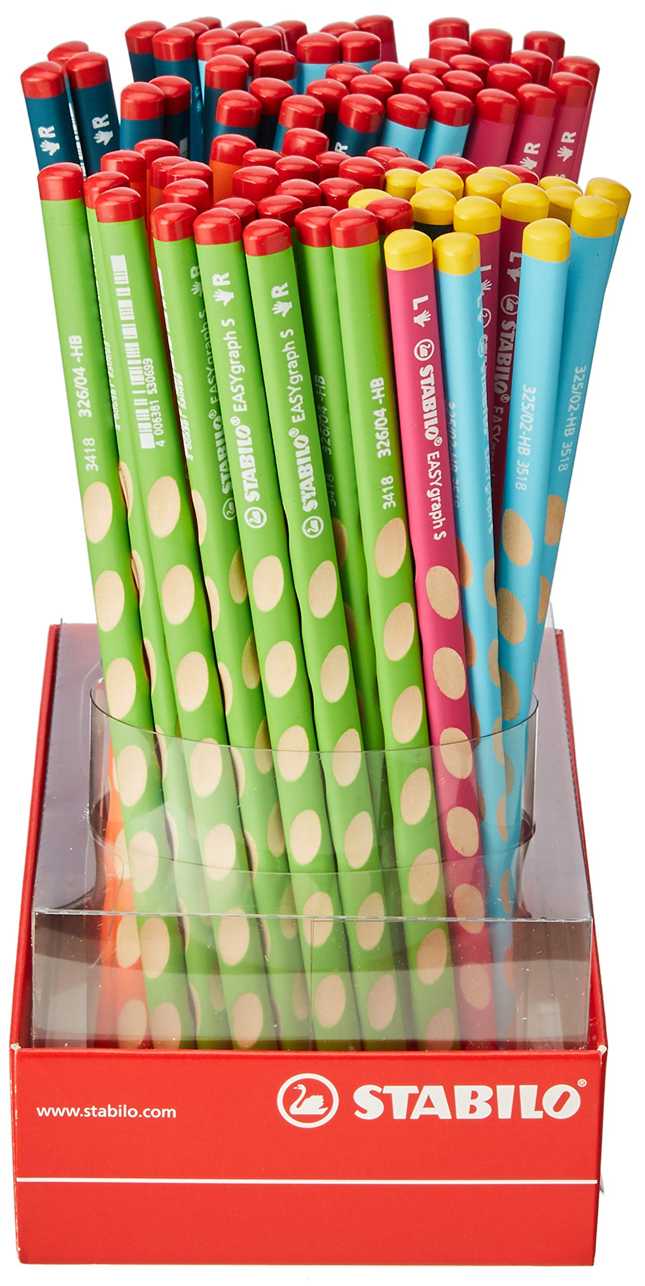 STABILO 327/90-HB Easygraph S HB Left and Right Handed Pencil (Pack of 90)