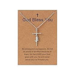 Lcherry Abby Name Cross Necklace for Women