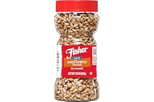 Fisher Dry Roasted Sunflower Seeds Kernels with Sea Salt, 7.25 oz, Sunflower Seeds to Eat, Gluten-Free, No Sugar Added, Crunchy Snacks for Adults, Perfect for Salads, Yogurt, & On-the-Go Snacking