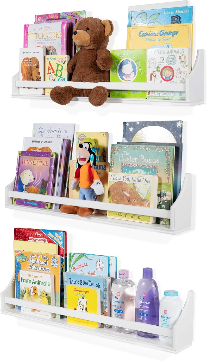 floating bookshelf for nursery